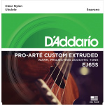 D'Addario EJ65S Clear Nylon Soprano Σετ Χορδών για Ukulele