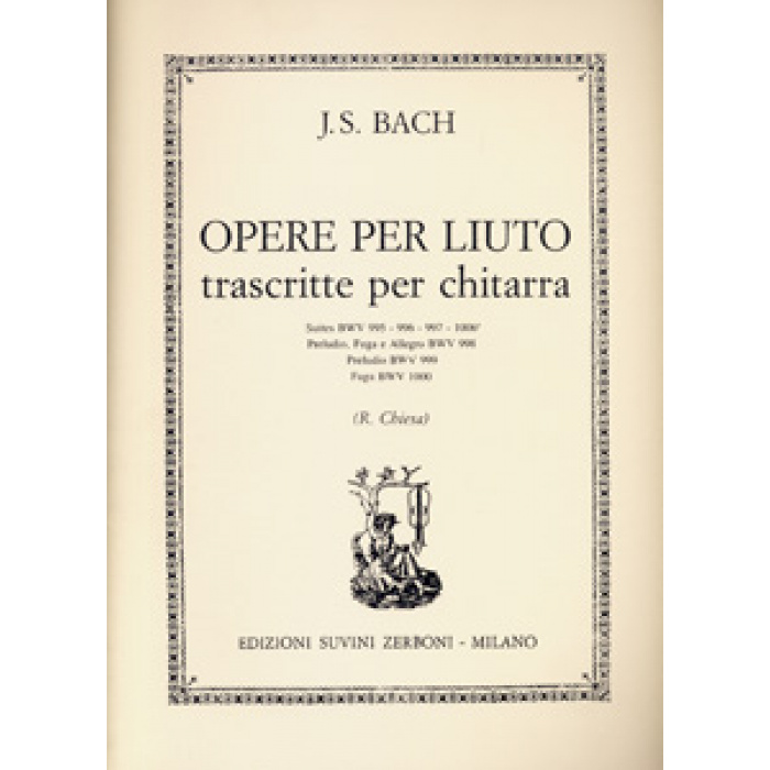 Bach J.S. - Opere Per Liuto Trascritte per Chitarra (R. Chiesa) | ΚΑΠΠΑΚΟΣ