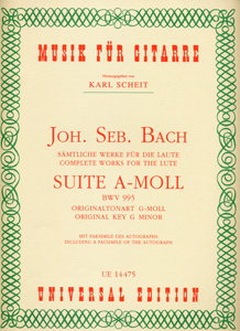 29596_1_130200 Bach J.S. - Suite A-moll BWV 995 (including a fascimile of the autograph) - Image 1