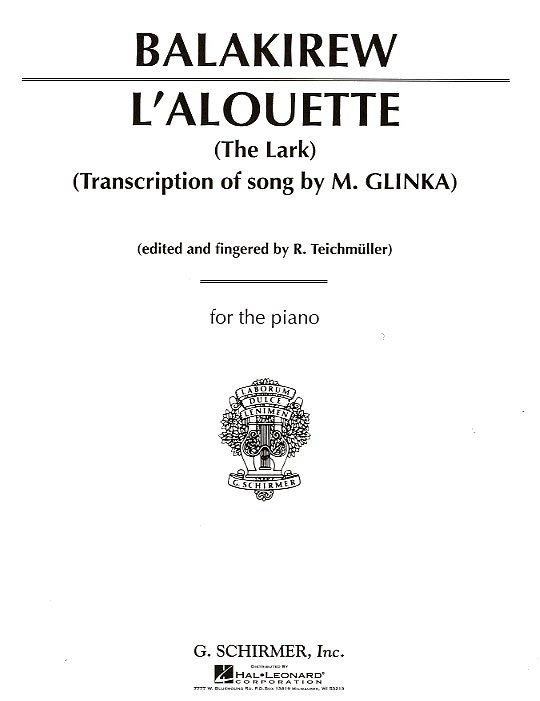BALAKIREV-L-Allouette-THE-LARK_551467 BALAKIREV L' Allouette (THE LARK) - Image 1