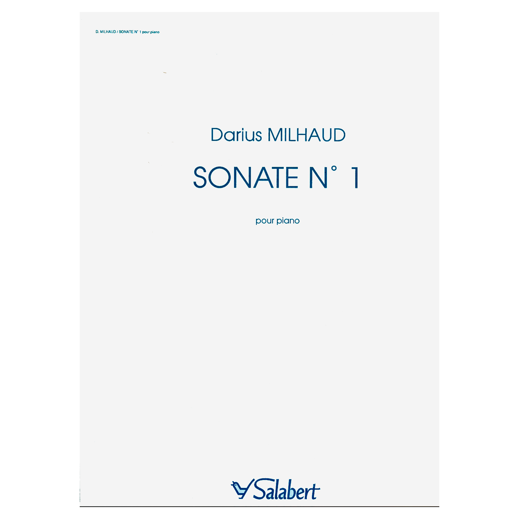 Darius-Milhaud-Sonata-No.1_474675 Milhaud - Sonata No.1 - Image 1