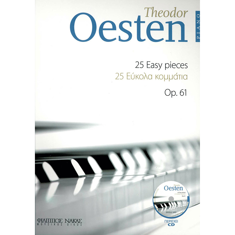 Oesten-25-Εύκολα-κομμάτια-για-πιάνο-Op.61-CD127828 Oesten-25 Εύκολα κομμάτια για πιάνο Op.61 + CD - Image 1