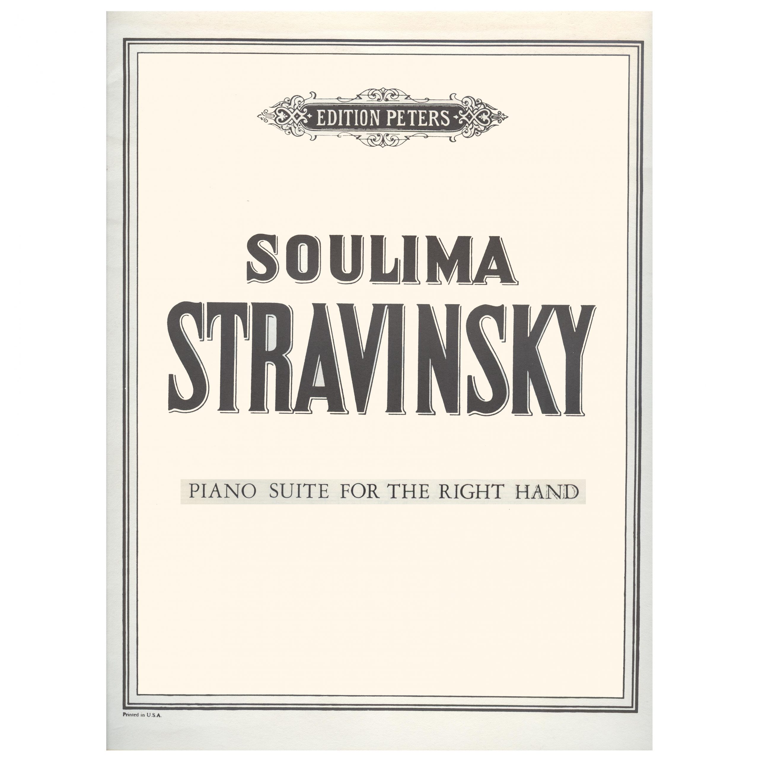 Stravinsky-S.-Suite-For-The-Right-Hand524766 Stravinsky S. - Suite For The Right Hand - Image 1