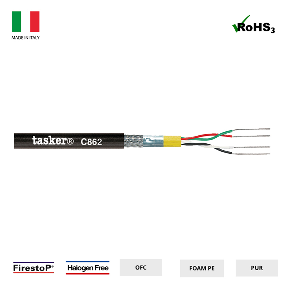 c8620 C862 PUR ΚΑΛΩΔΙΟ ΔΙΠΛΟ DMX (Κουλ. 100m) TASKER - Image 1