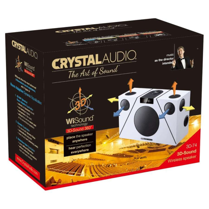 CRYSTAL AUDIO 3D-74 WH WiSound 3D Speaker | ΚΑΠΠΑΚΟΣ