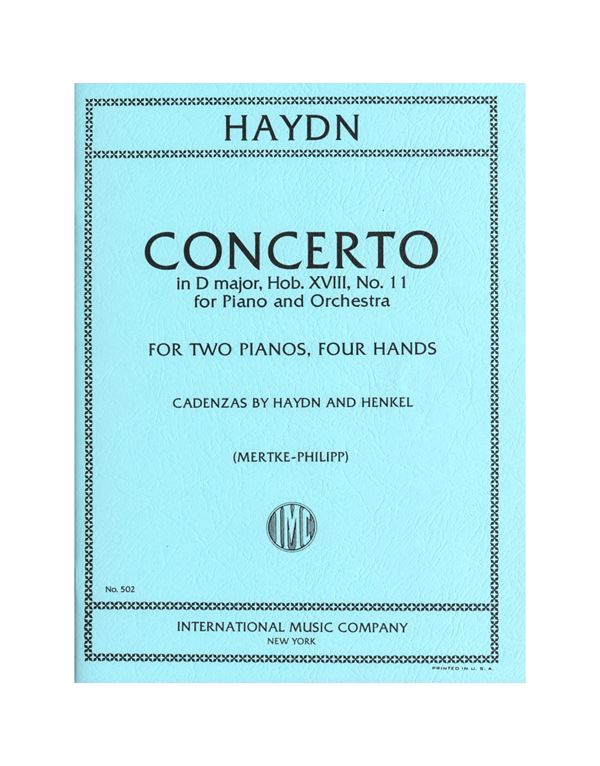 haydn-joseph-concerto-for-piano-orchestra-in-d-major-hob.xviii-no.11-enlarge Haydn Joseph - Concerto For Piano & Orchestra In D Major, Hob. XVIII, No. 11 - Image 1