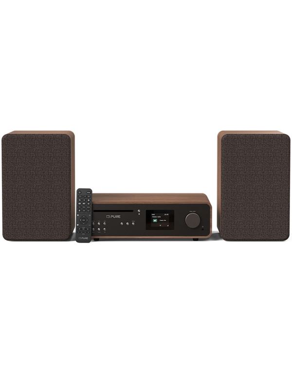 pure-classic-stereo-olokliromeno-hchosystima-me-bluetooth-mavro-karydia-enlarge PURE Classic Stereo Ολοκληρωμένο Ηχοσύστημα με Bluetooth, Μαύρο / Καρυδιά - Image 1