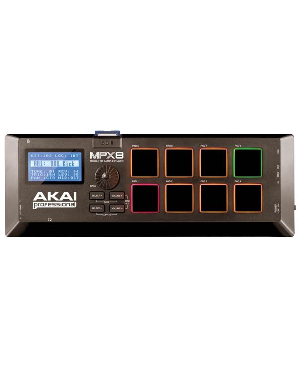 akai-mpx-8-mobile-sd-sampler-pad-controller-enlarge AKAI MPX-8 Mobile SD Sampler - Pad Controller - Image 1