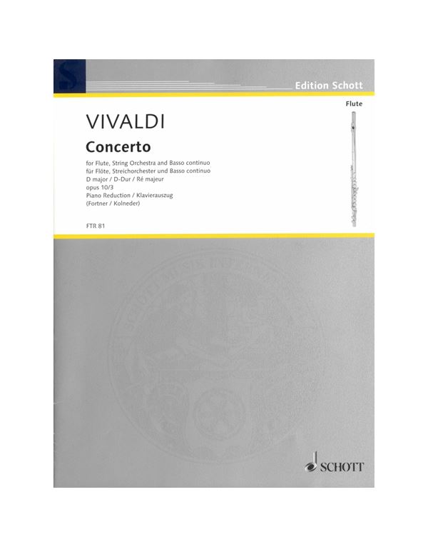 vivaldi-antonio-concerto-for-flute-string-orchestra-basso-continuo-in-d-major-op.10-3-rv-428-enlarge Vivaldi Antonio - Concerto For Flute String Orchestra & Basso Continuo in D Major, Op. 10/3 RV 428 - Image 1