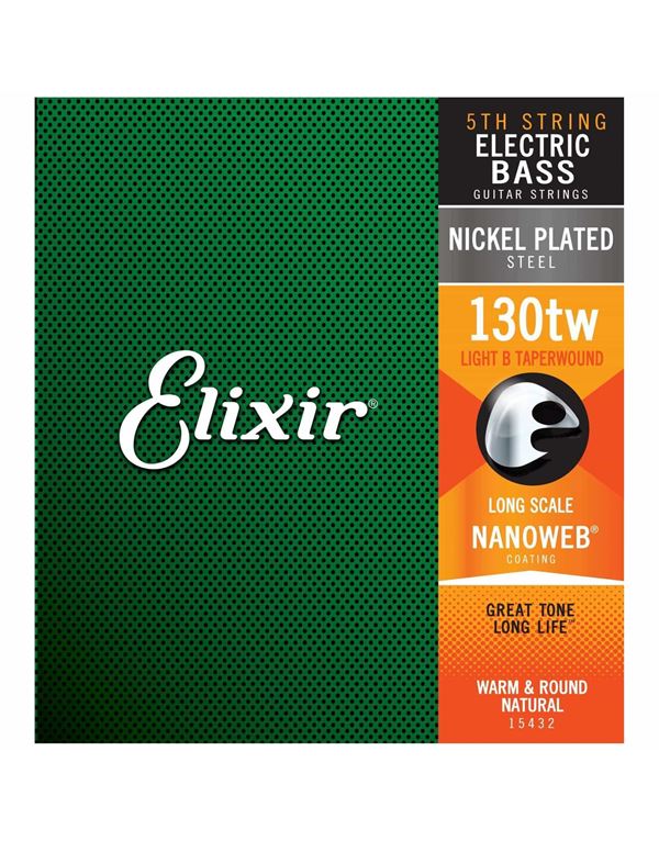 elixir-15432-5th-light-b-130-tw-moni-chordi-ilektrikou-basou-130-enlarge ELIXIR 15432 5th Light B 130 TW Μονή Χορδή Ηλεκτρικού Μπάσου (130) - Image 1
