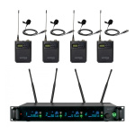 ZZiPP TXZZ740PT 515-565MHz | Σετ Τετραπλός Δέκτης TXZZ740 & 4x Bodypack με Μικρόφωνο Πέτου TXZZ7PT