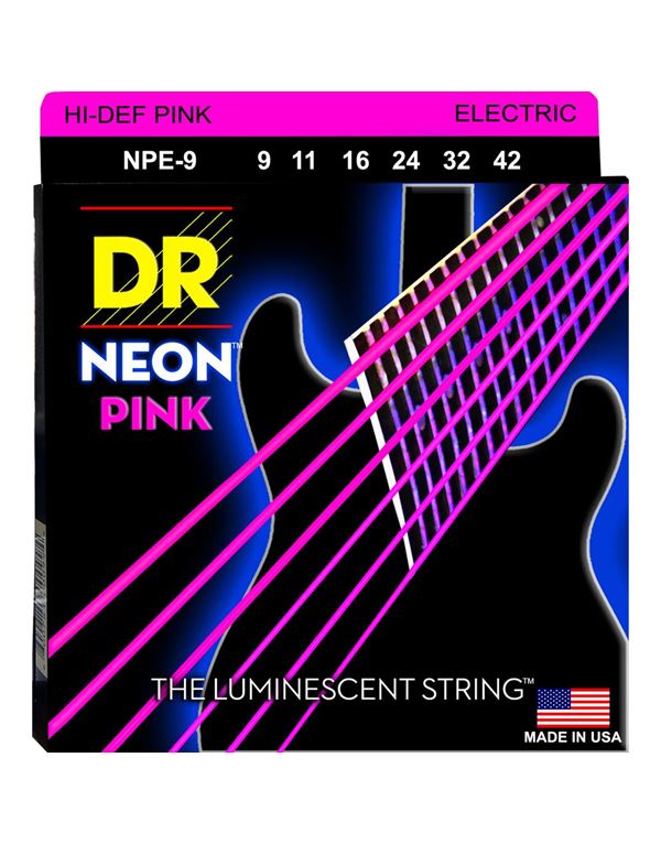 dr-strings-neon-pink-npe-9-chordes-ilektrikis-kitharas.009.042-light-enlarge DR Strings Neon Pink NPE-9 Χορδές Ηλεκτρικής Κιθάρας .009 -.042 Light - Image 1
