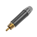 SEETRONIC MT380 | Βύσμα RCA Αρσενικό με Επίχρυση Επαφή, Μαύρο