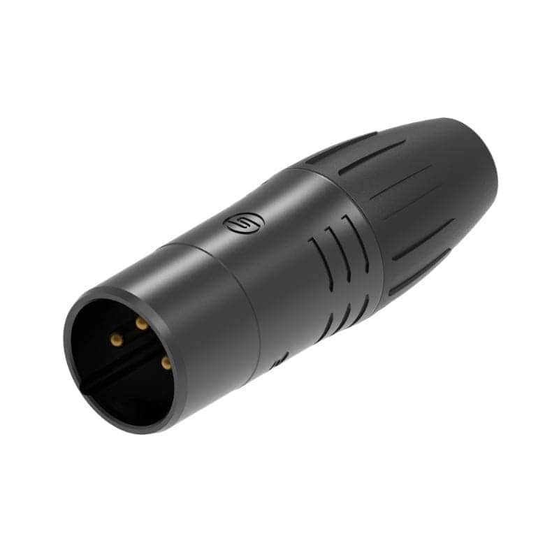 seetronic-scwm3b-bysma-xlr-3pin SEETRONIC SCWM3B | Βύσμα XLR 3pin Αρσενικό με Επίχρυσες Επαφές, IP65, Μαύρο - Image 1