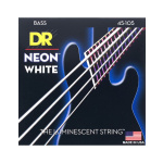 DR Strings NEON White NWB-45 Coated Silver-Plated Nickel-Plated Steel Χορδές Ηλεκτρικού Μπάσου .045-.105 Medium, Long Scale