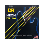 DR Strings NEON Yellow NYB-45 Coated Silver-Plated Nickel-Plated Steel Χορδές Ηλεκτρικού Μπάσου .045-.105 Medium, Long Scale
