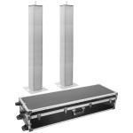 PLUGGER TOT200R WH SET | Set Βάσεις Ρυθμιζόμενου Ύψους για Κινούμενη Κεφαλή/Ηχείο, Λευκή Λύκρα, 106-195cm σε Flightcase