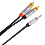 PLUGGER Τερματισμένο Καλώδιο Τύπου Υ Mini Stereo Jack Male - 2x RCA Male REAN, 6m