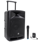 BOOMTONE DJ TRAVELSOUND12 VHF | Αυτοενισχυόμενο Ηχείο Μπαταρίας 12", 600W, με 1x Ασύρματo Μικρόφωνo & 1x Κεφαλής