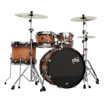 ds DRUM GROOVEMASTER AMBER BURST HARD SATIN STUDIO KIT | Ακουστικά Ντραμς Birch, Κάσα 22", Καφέ