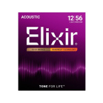 ELIXIR 11077 Χορδές Ακουστικής Κιθάρας Nanoweb Coating 80/20 Bronze .012-.056 Light-Medium
