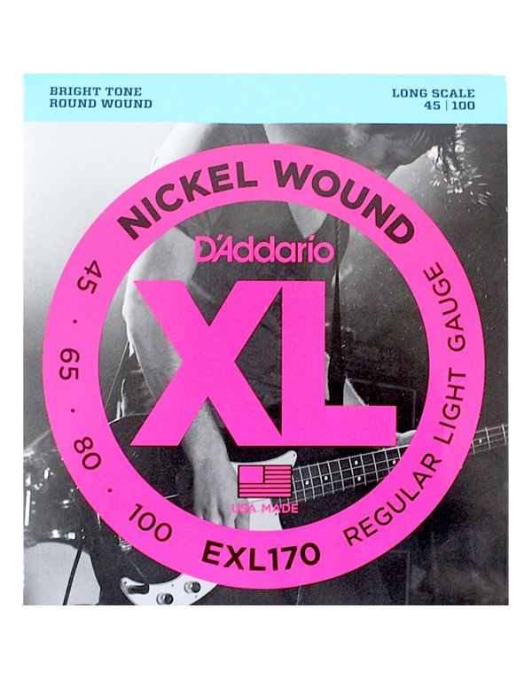 d-addario-exl-170-chordes-ilektrikou-basou-enlarge D'Addario EXL-170 Χορδές Ηλεκτρικού Μπάσου XL Nickel Wound .045-.100 Regular Light Long Scale - Image 1