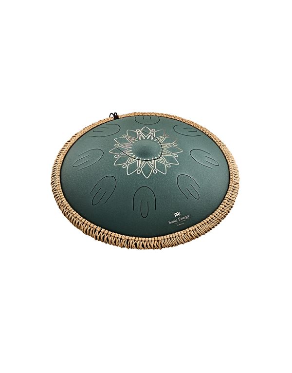 meinl-sonic-energy-ostd4dge-octave-steel-tongue-drum-16-f-minor-dark-green-enlarge MEINL Sonic Energy OSTD4DGE Octave Steel Tongue Drum 16" F# Minor Dark Green - Image 1