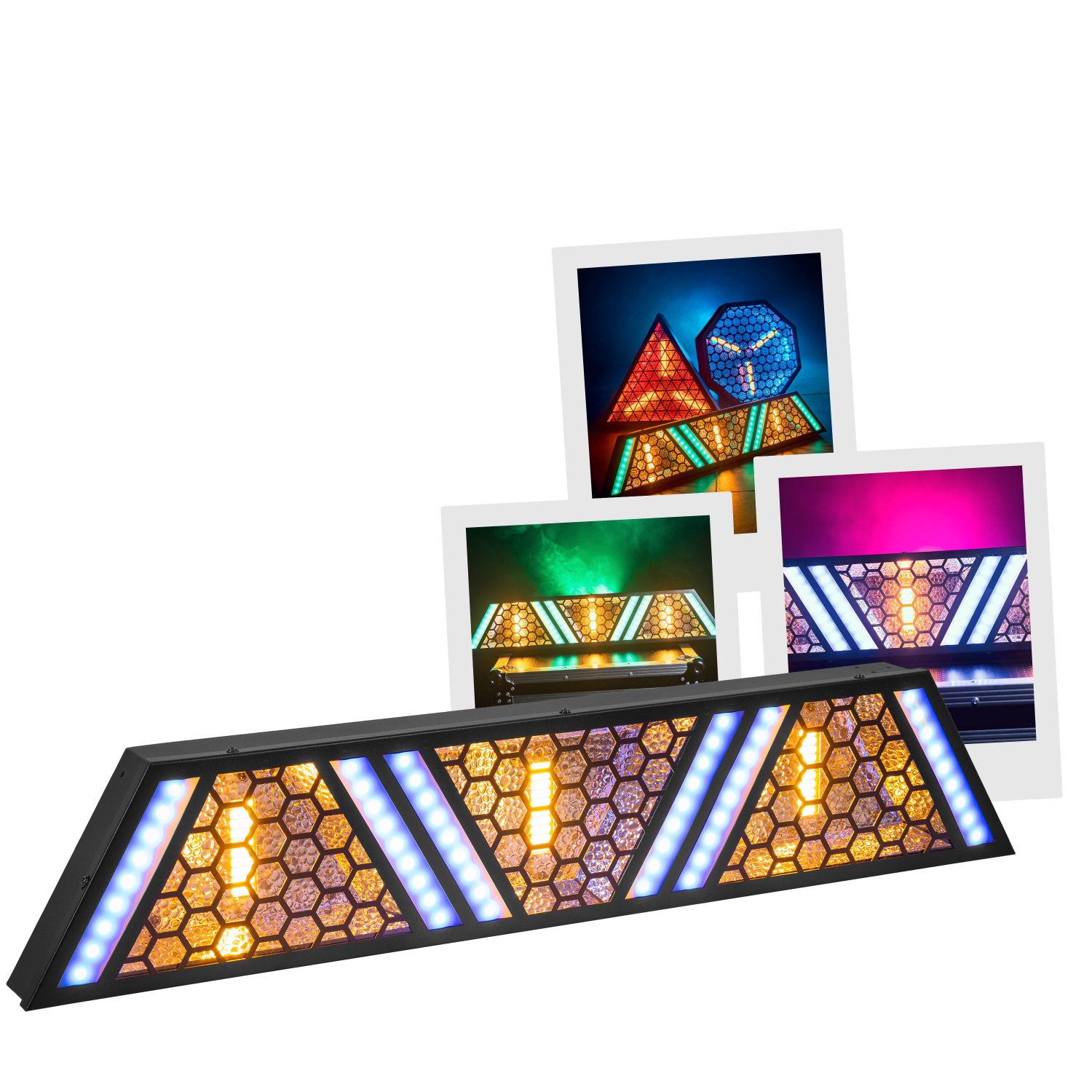 mac-mah-amber-bar MAC MAH AMBER BAR | Φωτιστικό Retro Blinder, 3x50W Amber + 90x0.3W 3-in-1 RGB LED - Image 1