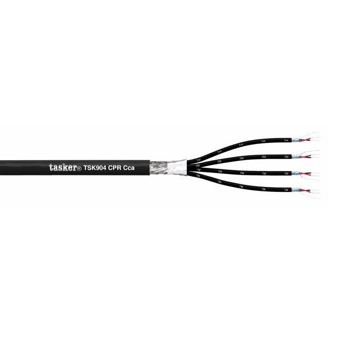 tasker-tsk904-cpr-cca-dmx-multipair TASKER TSK904 CPR Cca DMX MULTIPAIR | Καλώδιο Multi DMX 110ohm, 4x2x0,25mm, Μαύρο (Bulk m) - Image 1