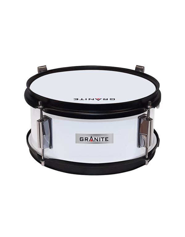 granite-tambouro-junior-10-x-5-white-me-zoni-kai-bagketes-enlarge GRANITE Ταμπούρο Junior 10'' x 5'' White με ζώνη και μπαγκέτες - Image 1