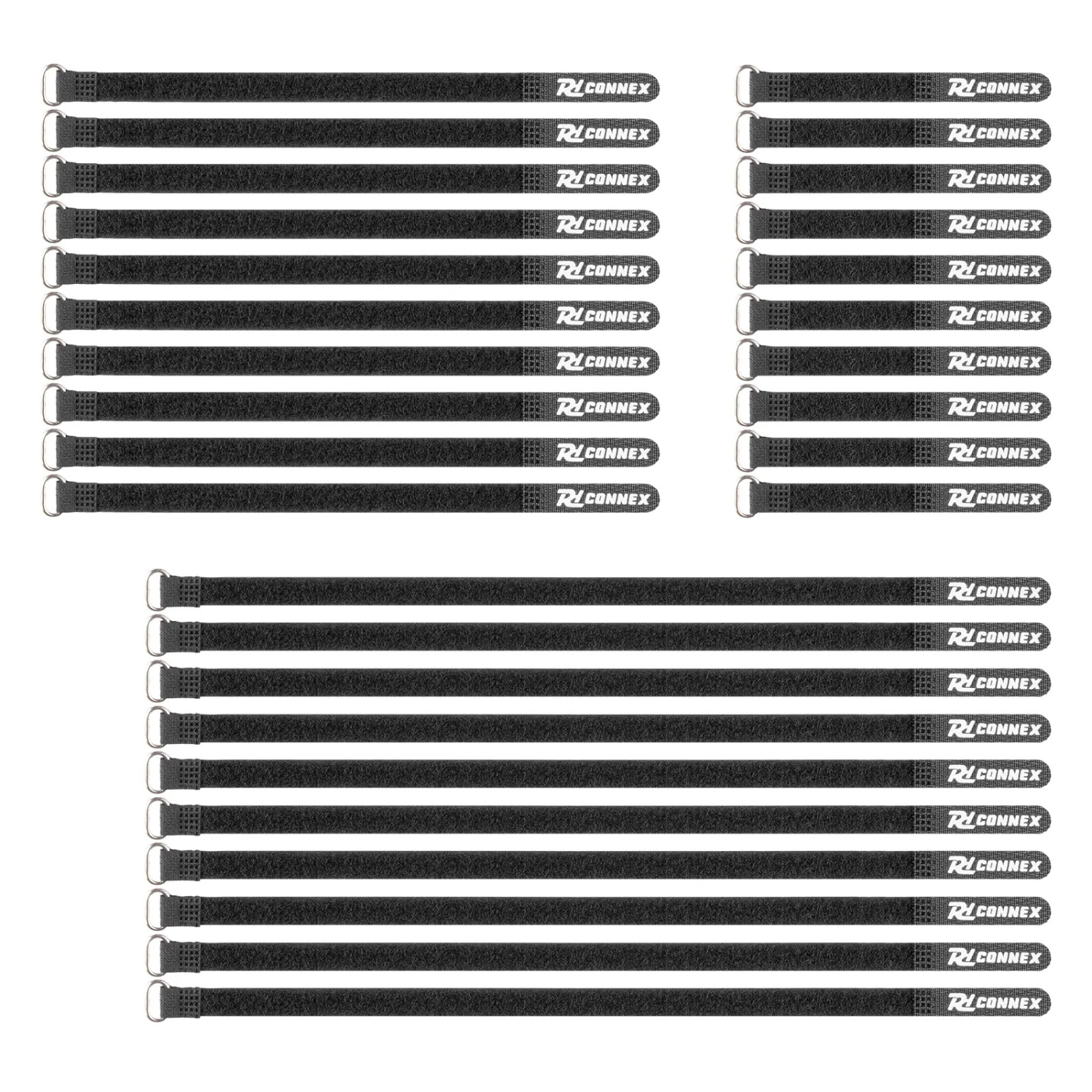 176000side2 POWER DYNAMICS CONNEX CXT-SET | Σετ Δεματικά Καλωδίων Μαύρα, 30τμχ - Image 1