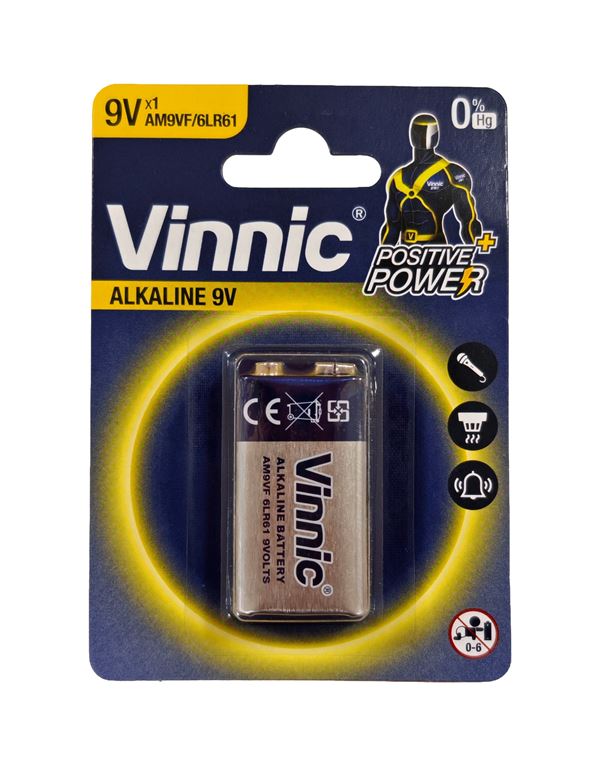 vinnic-6lf22-9v-alkaliki-bataria-plake-enlarge VINNIC 6LF22 9V Αλκαλική μπαταρία πλακέ - Image 1